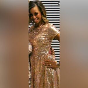 Windsor Champagne Sequin Dress